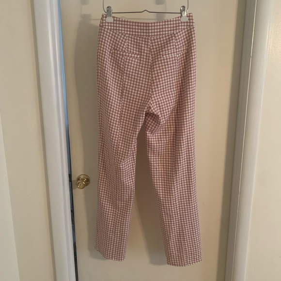En Saison High Waisted Gingham Slit Trouser Pant - Picture 7 of 14